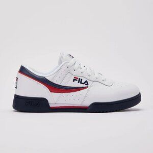 Mens Fila Original Fitness Sneakers White Red Navy